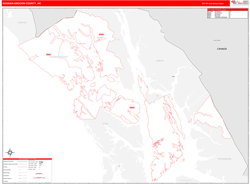 Hoonah-Angoon Red Line<br>Wall Map